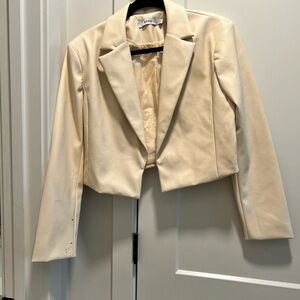 Cream Cropped Jacket